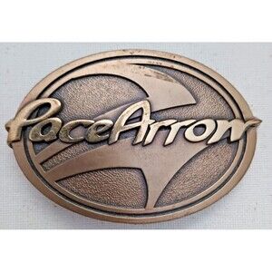 Vintage Jostens PACE ARROW RV Motorhome Camper Road Trip Vacation Belt Buckle